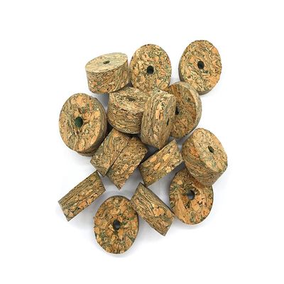Custom Rod Building Cork Rings, 1.25" or 1.5" x .5', 1/4" Bore, 50 Pack,