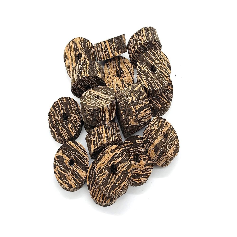 Custom Rod Building Cork Rings, 1.25" or 1.5" x .5', 1/4" Bore, 50 Pack,