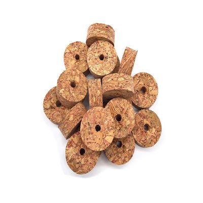 Custom Rod Building Cork Rings, 1.25" or 1.5" x .5', 1/4" Bore, 50 Pack,