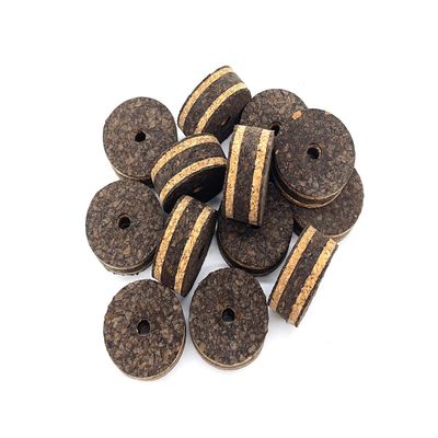 Custom Rod Building Cork Rings, 1.25" or 1.5" x .5', 1/4" Bore, 50 Pack,