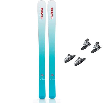 Traverse Theia Blem Skis & Tyrolia Superlight 10.0 Bindings Mounted Package Combo Set (300-335mm Bindings Sole Size Range, 160cm Theia Blem Skis)