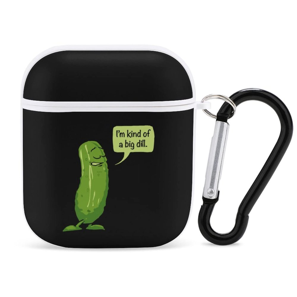 Big Dill Pickle Headphone Case Cover Protective Hard Case Carrying Case with Keychain Compatible with AirPods