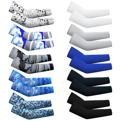 Xuhal 10 Pairs Arm Sleeves for Kids Youth Basketball Football Baseball UV Sun Protection Sports Compression Arm Cover(Classic,Age 4-7)