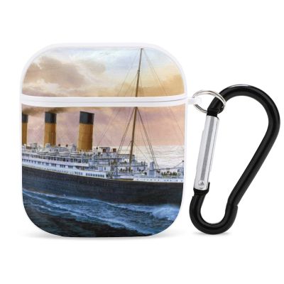Retro Titanic Famous Old Historic Headphone Case Cover Protective Hard Case Carrying Case with Keychain Compatible with AirPods