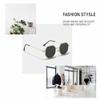 HCHES Polygon Sunglasses Men Vintage Octagon Metal Sunglasses Women Goggle Sun Glasses Men Gafas De Sol UV400,C01 Gold Black,One size view 4