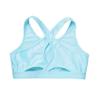Hedmy Kids Girls Stretch Sports Bra Girls Training Bra Crop Tank Top Cami for Children Racer Back Top Vest Light Blue 10 Years view 4