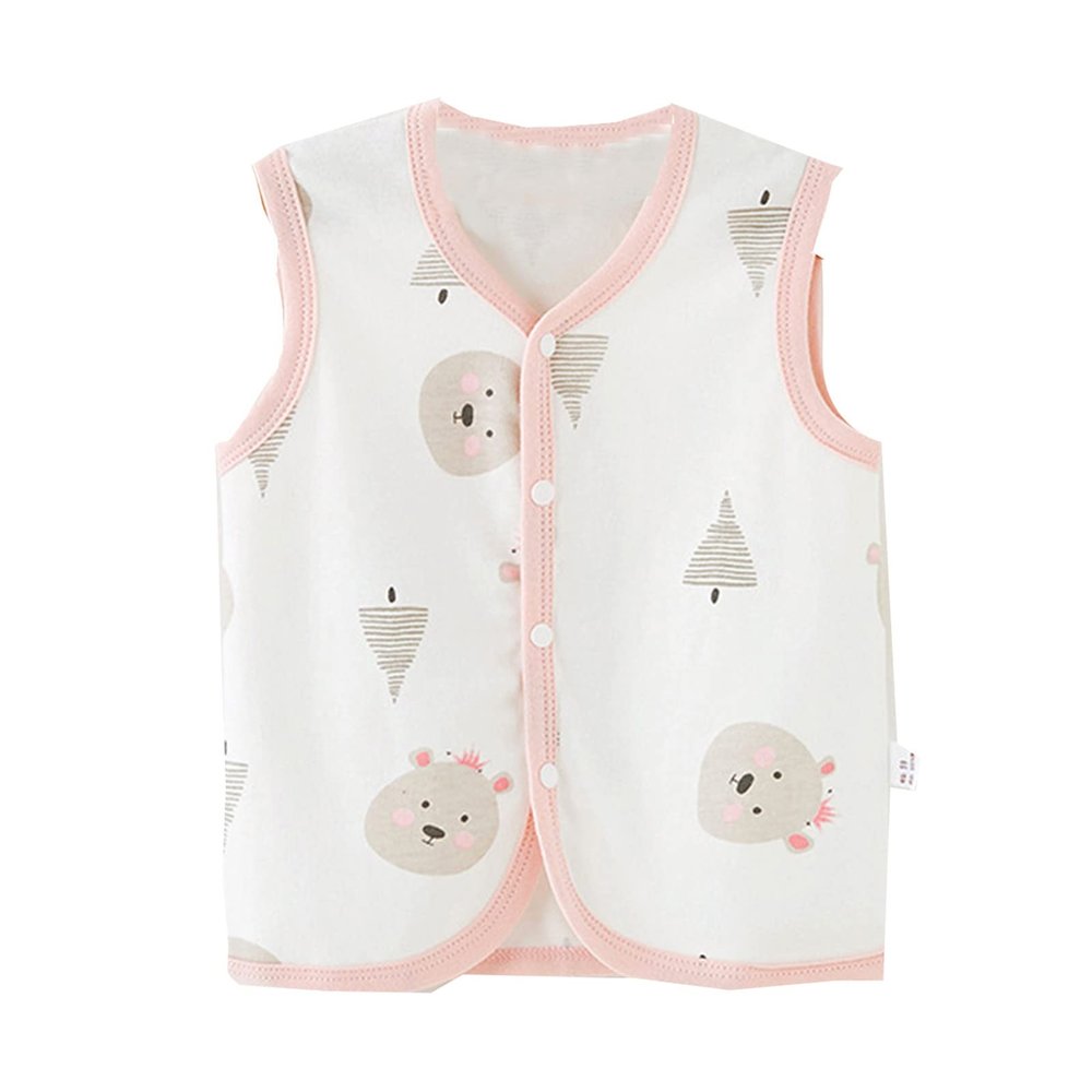 Toddler Boy Coat Toddler Baby Boys Girls Winter Sleeveless Cartoon Coat Outwear Warm Coat Vest Jacket (F, 18-24 Months)