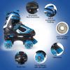 Roller Skates for Boys Girls, 4 Sizes Adjustable Quad Skates for Kids with All Light up Wheels, Full Protection for Toddler's Indoor and Outdoor view 2