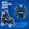 Roller Skates for Boys Girls, 4 Sizes Adjustable Quad Skates for Kids with All Light up Wheels, Full Protection for Toddler's Indoor and Outdoor view 3
