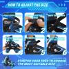 Roller Skates for Boys Girls, 4 Sizes Adjustable Quad Skates for Kids with All Light up Wheels, Full Protection for Toddler's Indoor and Outdoor view 4