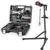 CXWXC Bicycle Repair Stand Height Adjustable + 27 Piece Bike Tool Kit Set view 1