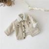 Baby Warm Suit Toddler Boys Girls Winter Long Sleeve Corduroy Lamb Fleece Warm Jacket Coat Outwear (Beige, 3-4 Years) view 3