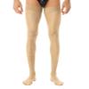 Zaldita Men's Sissy Thin Silk Shiny Oil Stocking Stretchy See-through Thigh High Socks Nightwear Nude One Size view 1