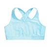 Moggemol Kids Girls Basic Sports Bra Sleeveless Crisscross Keyhole Back Crop Top for Dance/Yoga/Running Lightblue 4 view 3
