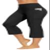 AFITNE Capri Pants for Women Bootcut Yoga Pants with Pockets High Waisted Flare Workout Bootleg Yoga Crop Flared Athletic Gym Pants Black - S view 1