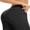 AFITNE Capri Pants for Women Bootcut Yoga Pants with Pockets High Waisted Flare Workout Bootleg Yoga Crop Flared Athletic Gym Pants Black - L view 3