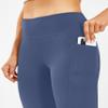 AFITNE Capri Pants for Women Bootcut Yoga Pants with Pockets High Waisted Flare Workout Bootleg Yoga Crop Flared Athletic Gym Pants Sky Blue - L view 4