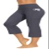 AFITNE Capri Pants for Women Bootcut Yoga Pants with Pockets High Waisted Flare Workout Bootleg Yoga Crop Flared Athletic Gym Pants Grey - L view 1
