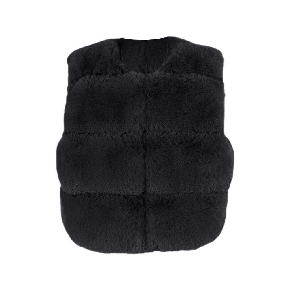 Baby Warm Vest Kids Toddler Girls Sleeveless Coat Winter Windproof Thicken Coat Jacket Kids Warm (Black, 5-6 Years)