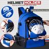 GoHimal Lacrosse Bag Extra Large Lacrosse Backpack with Two Stick Holder (Black-Blue) view 4