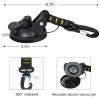 CONBOLA Suction Cups Hooks 4 Pieces Outdoor Car Camping Essentials Heavy Duty Upgraded Tie Down Suction Cup,Camper Accessories Strong Power for RV Boat Window Glass Camping Trap.(4 pcs,Yellow) view 2