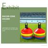 INOOMP 20 pcs Equipment Cones Markers Portable Storage Tool Agility Sports Basketball Saucer Disc Football Footwork for Supplies Field Tray Racks Training Marker Sign view 4