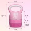 Yes4All Adjustable Kettlebell for Women  Pink Home Gym Set, 5lb12lb Adjustable Weight, Compact Kettlebell Set for Strength Training view 4