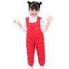 Kids Snow Bib Overalls Winter Warm Snow Pants Insulated Skiing Bibs for Girls & Boys 1-5 Years (Red, 6-12 Months) view 1