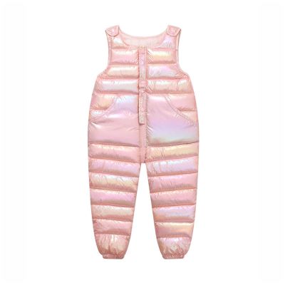 Baby Toddlers Snow Bib Overalls Winter Warm Pants Kids Insulated Trousers Skiing Pants 1-5 Years (Pink, 18-24 Months)