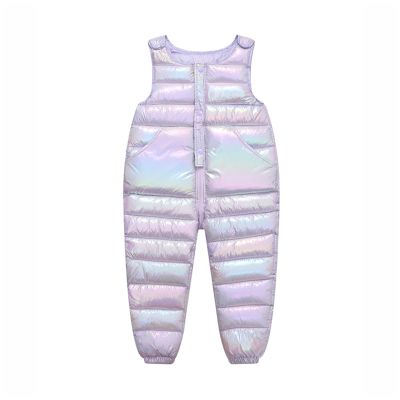 Baby Toddlers Snow Bib Overalls Winter Warm Pants Kids Insulated Trousers Skiing Pants 1-5 Years (White, 18-24 Months)
