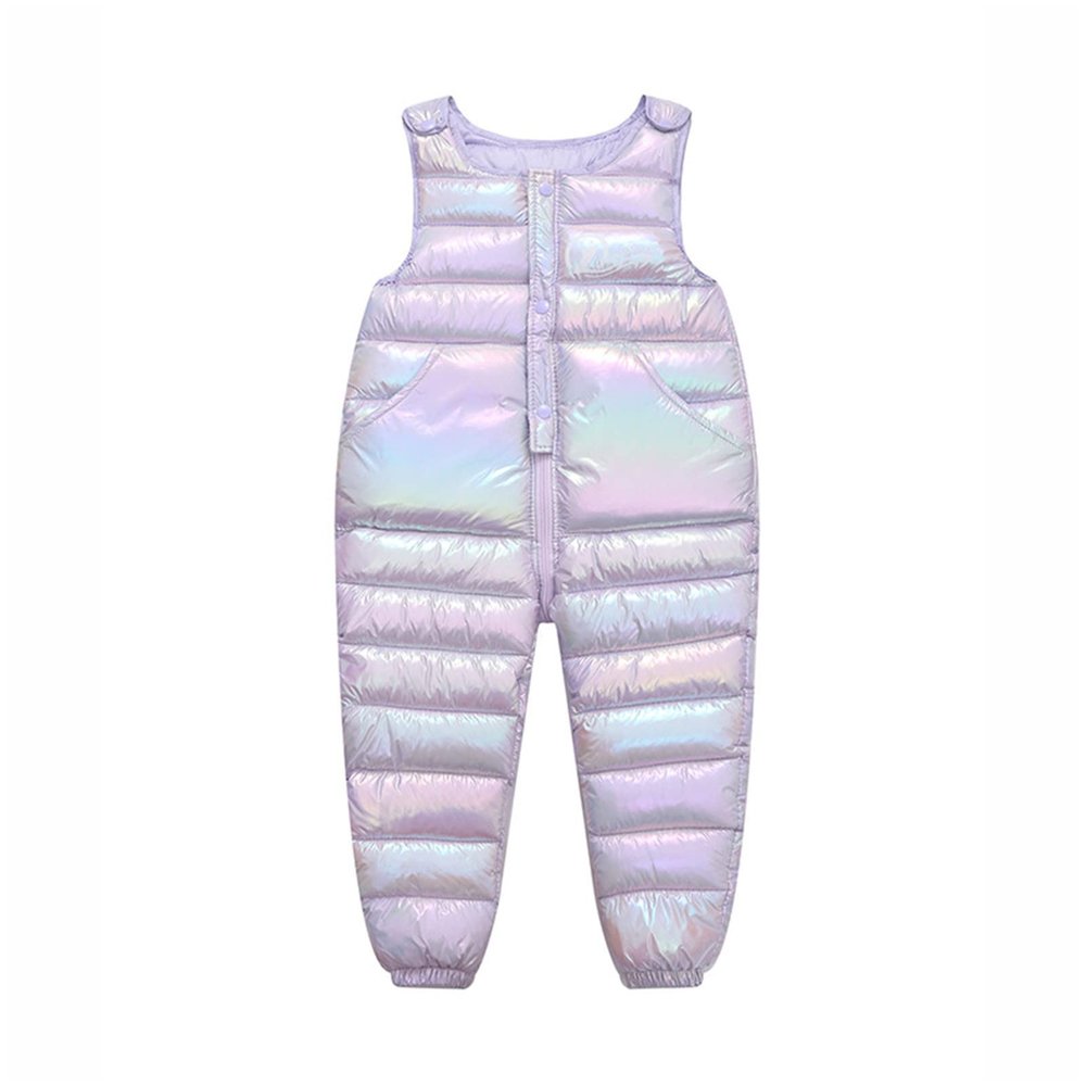 Baby Toddlers Snow Bib Overalls Winter Warm Pants Kids Insulated Trousers Skiing Pants 1-5 Years (White, 18-24 Months)