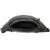Black Genuine Leather Fanny Pack Large Multi Zippered Waist Bag Design Hip Purse view 3