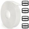 DEYACE 2 Inch Nylon Webbing Strap with Plastic Tri-Glide Slide Clips, 10 25 50 Yards Heavy Duty Nylon Strapping for Indoor or Outdoor Gear, DIY Crafting, Repairing (White, 2" x 50 Yards) view 1