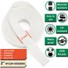 DEYACE 2 Inch Nylon Webbing Strap with Plastic Tri-Glide Slide Clips, 10 25 50 Yards Heavy Duty Nylon Strapping for Indoor or Outdoor Gear, DIY Crafting, Repairing (White, 2" x 50 Yards) view 2