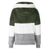 XUNRYAN Winter Coats Womens Fuzzy Faux-Fur Jackets Striped Zip Up Hoodies Long Sleeve Jacket Winter Fashion Colorblock Coats view 4