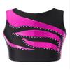 easyforever Kids Girls Sleeveless Shiny Rhinestone Ballet Dance Crop Tank Top Yoga Vest Sports Gymnastic Workout Bra Hot Pink 8 Years view 3