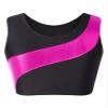 easyforever Kids Girls Sleeveless Shiny Rhinestone Ballet Dance Crop Tank Top Yoga Vest Sports Gymnastic Workout Bra Hot Pink 8 Years view 4