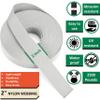 DEYACE 2 Inch Nylon Webbing Strap with Plastic Tri-Glide Slide Clips, 10 25 50 Yards Heavy Duty Nylon Strapping for Indoor or Outdoor Gear, DIY Crafting, Repairing (Gray, 2" x 50 Yards) view 2