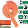 DEYACE 2 Inch Nylon Webbing Strap with Plastic Tri-Glide Slide Clips, 10 25 50 Yards Heavy Duty Nylon Strapping for Indoor or Outdoor Gear, DIY Crafting, Repairing (Orange, 2" x 50 Yards) view 2