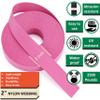 DEYACE 2 Inch Nylon Webbing Strap with Plastic Tri-Glide Slide Clips, 10 25 50 Yards Heavy Duty Nylon Strapping for Indoor or Outdoor Gear, DIY Crafting, Repairing (Pink, 2" x 50 Yards) view 2