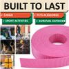 DEYACE 2 Inch Nylon Webbing Strap with Plastic Tri-Glide Slide Clips, 10 25 50 Yards Heavy Duty Nylon Strapping for Indoor or Outdoor Gear, DIY Crafting, Repairing (Pink, 2" x 50 Yards) view 3