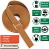 DEYACE 2 Inch Nylon Webbing Strap with Plastic Tri-Glide Slide Clips, 10 25 50 Yards Heavy Duty Nylon Strapping for Indoor or Outdoor Gear, DIY Crafting, Repairing (Brown, 2" x 50 Yards) view 2