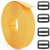 DEYACE 2 Inch Nylon Webbing Strap with Plastic Tri-Glide Slide Clips, 10 25 50 Yards Heavy Duty Nylon Strapping for Indoor or Outdoor Gear, DIY Crafting, Repairing (Yellow, 2" x 50 Yards) view 1