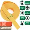 DEYACE 2 Inch Nylon Webbing Strap with Plastic Tri-Glide Slide Clips, 10 25 50 Yards Heavy Duty Nylon Strapping for Indoor or Outdoor Gear, DIY Crafting, Repairing (Yellow, 2" x 50 Yards) view 2