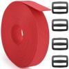 DEYACE 2 Inch Nylon Webbing Strap with Plastic Tri-Glide Slide Clips, 10 25 50 Yards Heavy Duty Nylon Strapping for Indoor or Outdoor Gear, DIY Crafting, Repairing (Red, 2" x 50 Yards) view 1