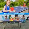 Dithoko 4.5ft Small Size Table Tennis Table Midsize Foldable & Portable Ping Pong Table Set with Net, 2 Ping Pong Paddles and 3 Balls for Indoor Outdoor Game view 2