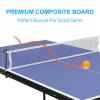 Dithoko 4.5ft Small Size Table Tennis Table Midsize Foldable & Portable Ping Pong Table Set with Net, 2 Ping Pong Paddles and 3 Balls for Indoor Outdoor Game view 4