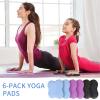 6 Pcs Knee Pads for Yoga Extra Thick Yoga Wrist Pad Anti Slip Pilates Support Cushion for Men Women Knee Elbow Wrist Hand Exercise Meditation Workout Floor Travel(Blue, Purple, Black) view 2