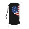 Usa Dominican Republic Flag Heart Dominican American Neck Gaiter Face Mask Bandana Uv Sun Protection Breathable Balaclava For Fishing/Motorcycle Unisex view 3