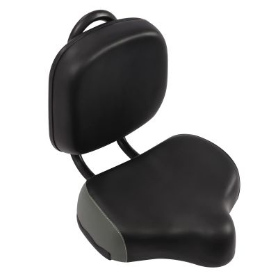 Bike Saddle with Backrest Replacement Soft Rest PU Cushion for Mountain Bike Tricycle Commuter Bike Back